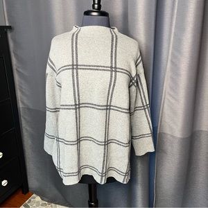 Striped J. Jill Mock Neck Sweater